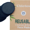 25 Pack Charcoal Bamboo Reusable Makeup Remover Pads - Image 3