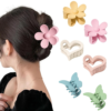 Butterfly Hair Claw Clip 6 Pcs Cute Flower Hair Clips Matte Large Claw Clips for Women Thick Hair Claw Non Slip Heart Clips for Thin Hair Clamps Butterfly Clips - Image 17